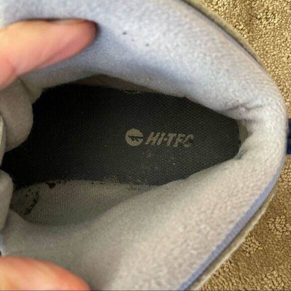 Hi-Tec Women’s Gray and Blue Suede Leather Hiking Walking Boots Size 9.5 - Picture 13 of 16